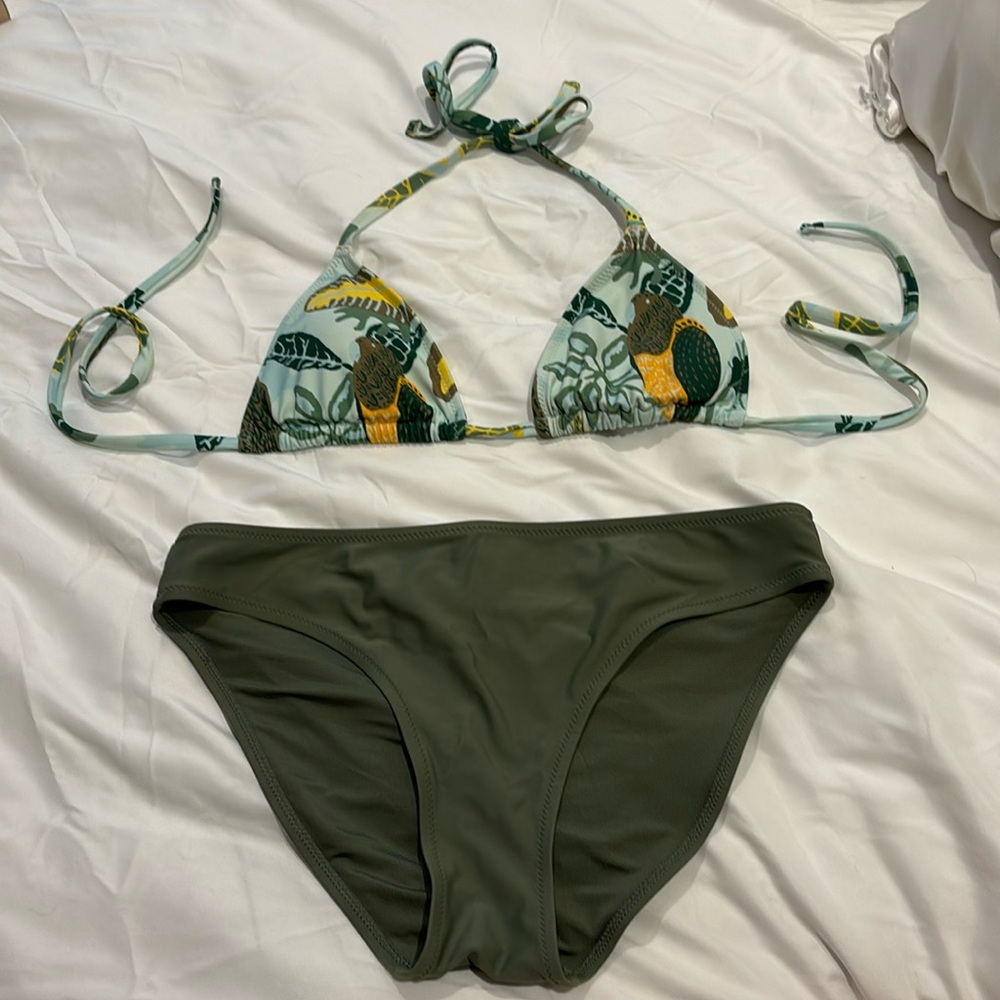 Aerie Bikini Top/Bottom Tropical Print